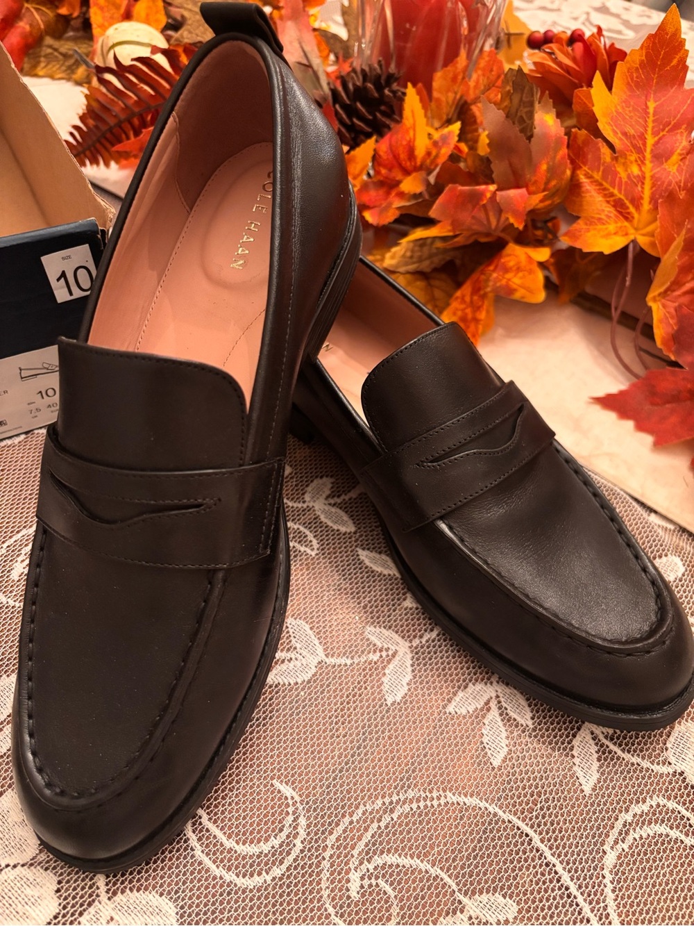 NEW Cole Haan Women’s Size 10 Black Leather Stassi Penny Loafer